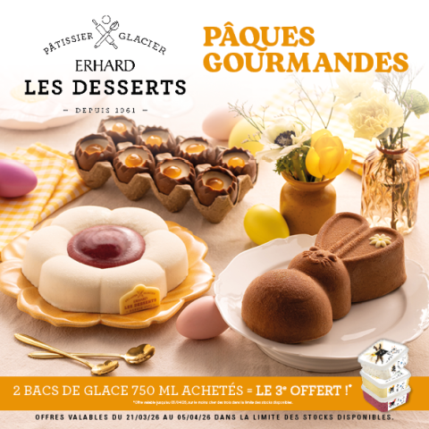 Carte desserts de Pâques 2026 - Erhard Les Desserts