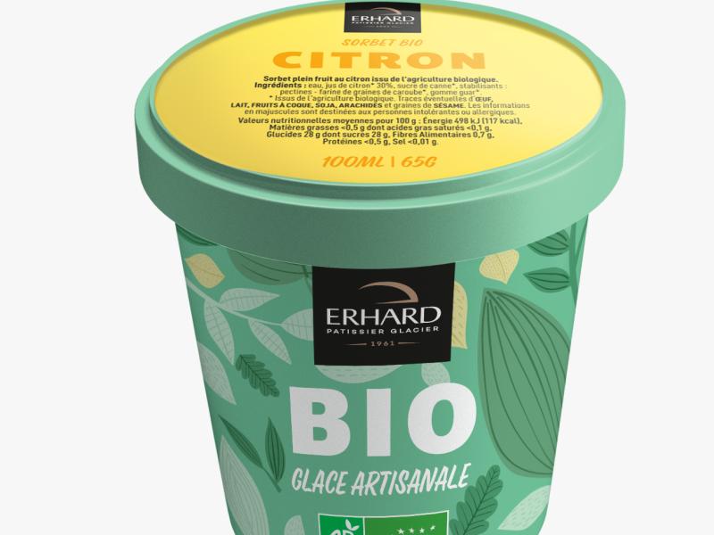 erhard patissier glacier petit pot citron bio 100ml