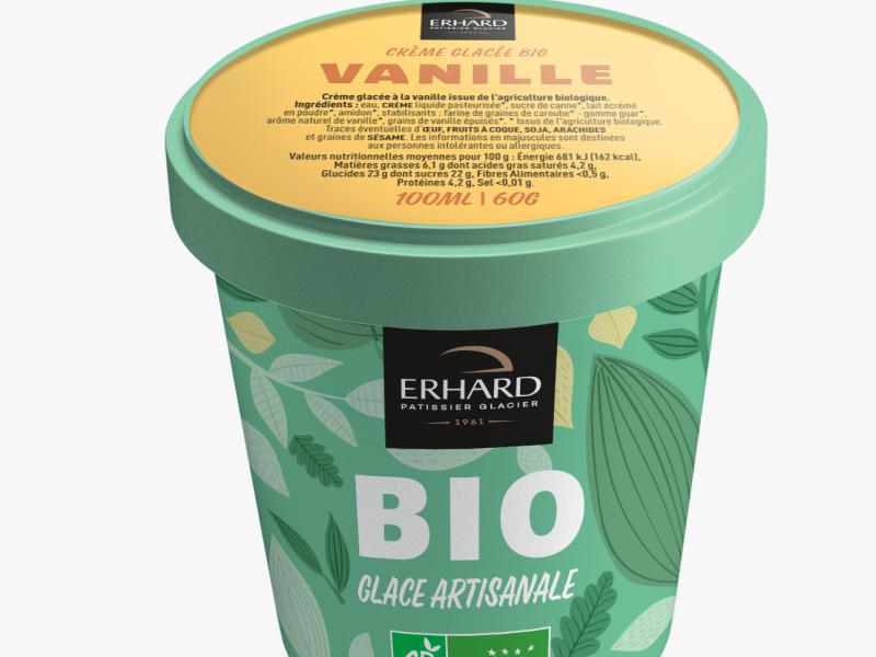 erhard patissier glacier petit pot vanille bio 100ml