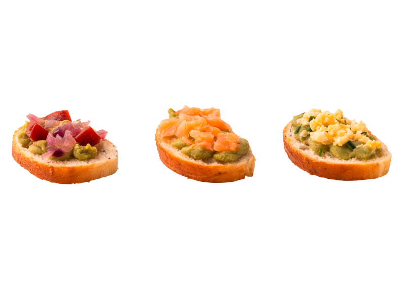 9 avocado toasts Erhard Traiteur