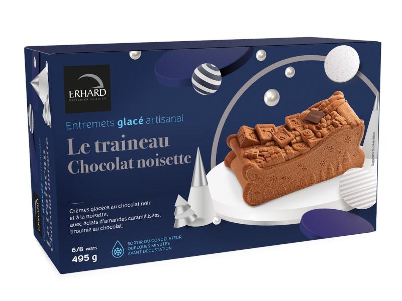 Traîneau chocolat-noisette étui