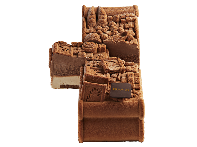 Traîneau chocolat-noisette coupe