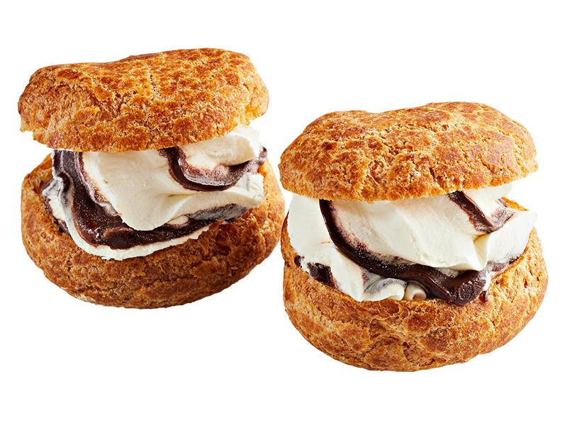 Choux twistés vanille cacao-noisette erhard pâtissier glacier