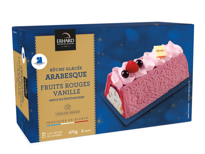 erhard bûche glacée arabesque fruits rouges vanille étui